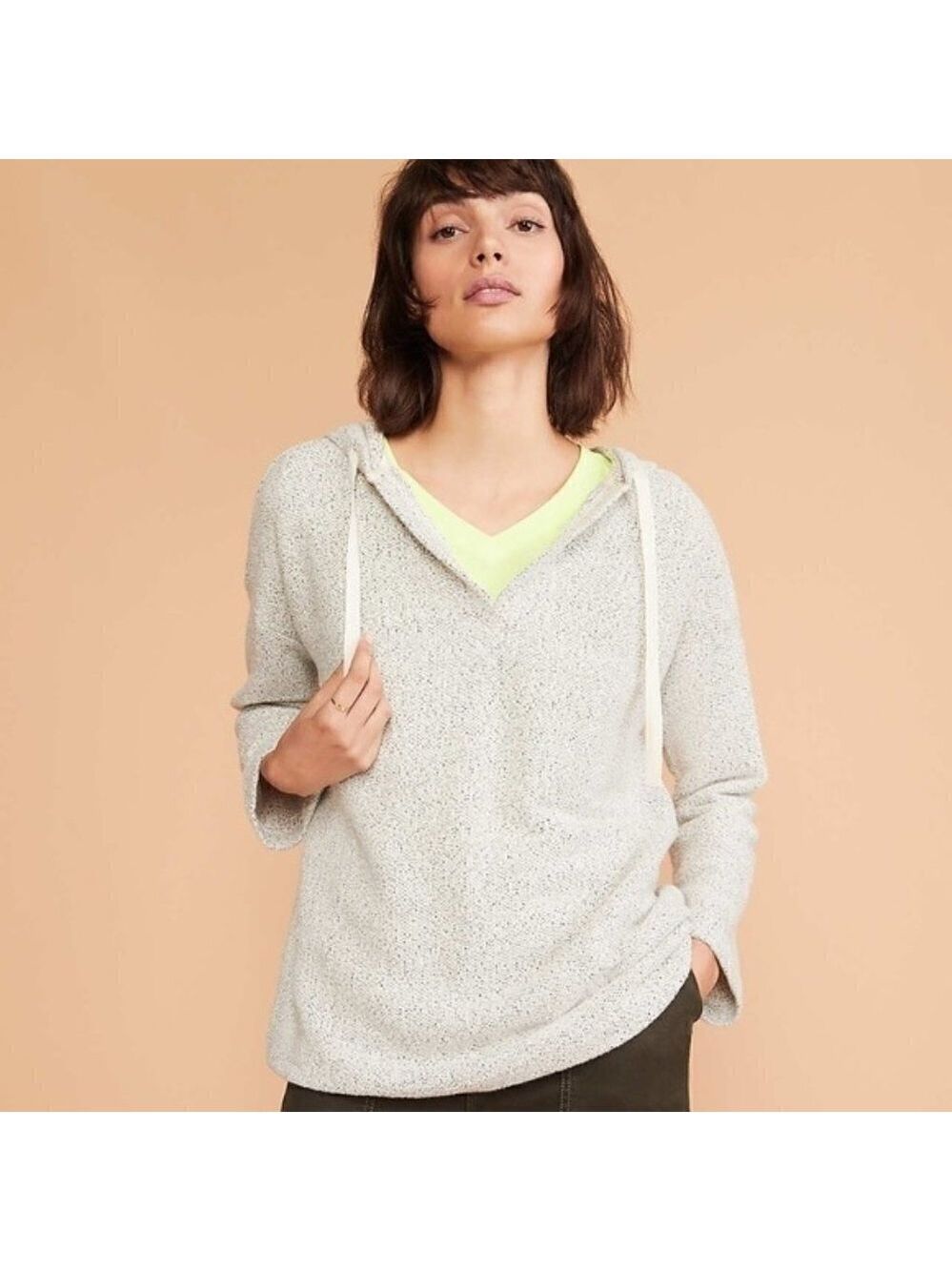 Lou & Grey Hoodie Sweater Lightweight Oversized Size XS